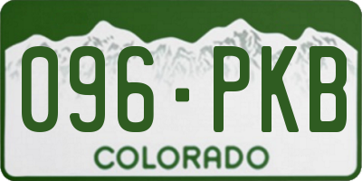 CO license plate 096PKB