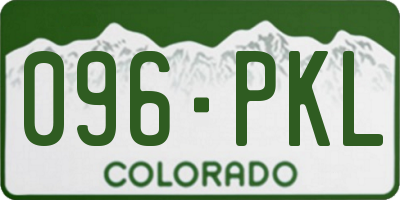 CO license plate 096PKL