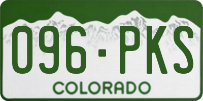 CO license plate 096PKS