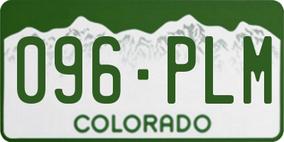 CO license plate 096PLM