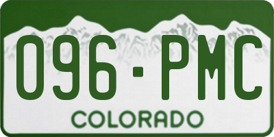 CO license plate 096PMC