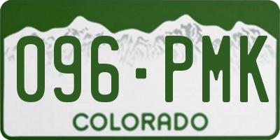 CO license plate 096PMK
