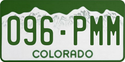 CO license plate 096PMM