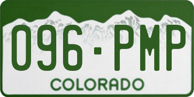 CO license plate 096PMP