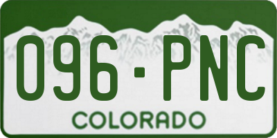 CO license plate 096PNC