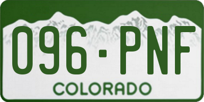 CO license plate 096PNF