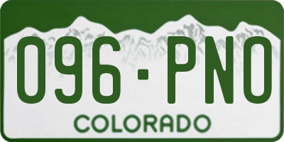 CO license plate 096PNO