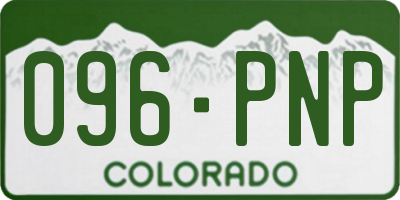 CO license plate 096PNP