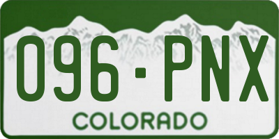 CO license plate 096PNX