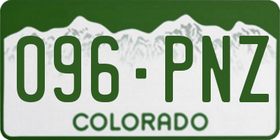 CO license plate 096PNZ