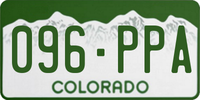 CO license plate 096PPA
