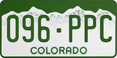 CO license plate 096PPC