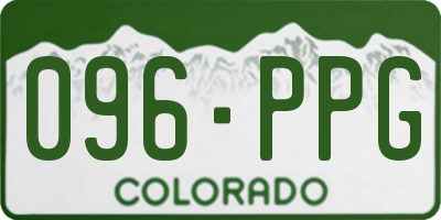 CO license plate 096PPG