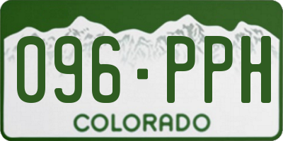 CO license plate 096PPH