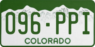 CO license plate 096PPI