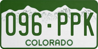 CO license plate 096PPK