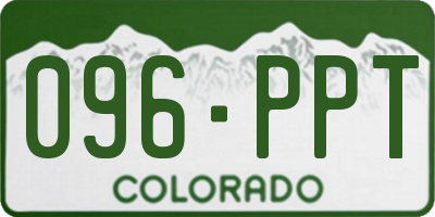 CO license plate 096PPT
