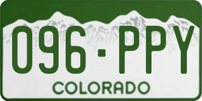 CO license plate 096PPY