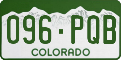 CO license plate 096PQB