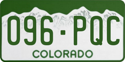 CO license plate 096PQC