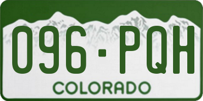 CO license plate 096PQH