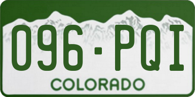 CO license plate 096PQI