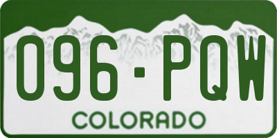 CO license plate 096PQW