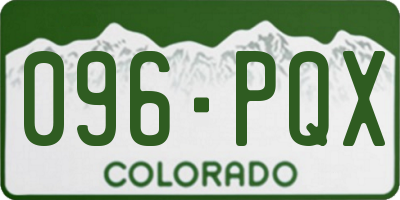 CO license plate 096PQX