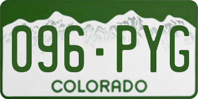 CO license plate 096PYG