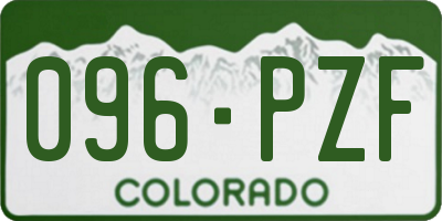 CO license plate 096PZF