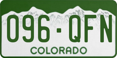 CO license plate 096QFN
