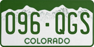 CO license plate 096QGS