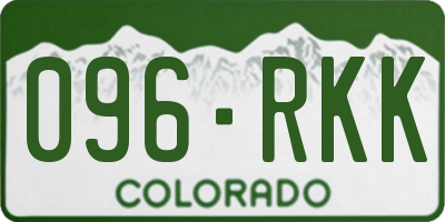 CO license plate 096RKK