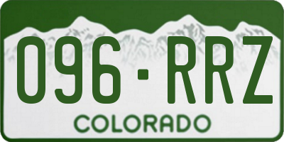 CO license plate 096RRZ