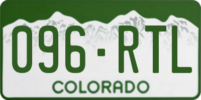 CO license plate 096RTL