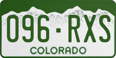 CO license plate 096RXS