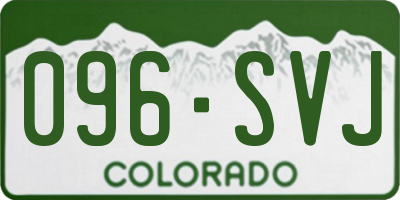 CO license plate 096SVJ