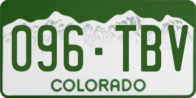 CO license plate 096TBV