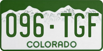 CO license plate 096TGF