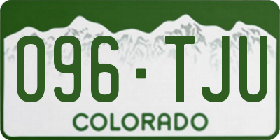 CO license plate 096TJU