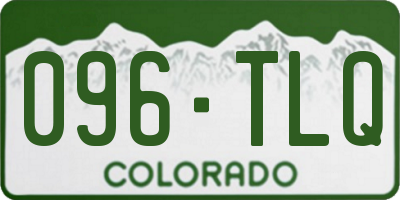 CO license plate 096TLQ