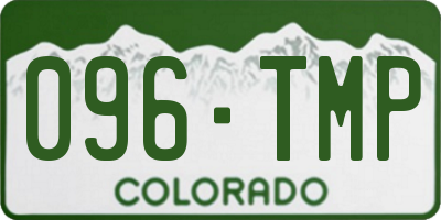 CO license plate 096TMP