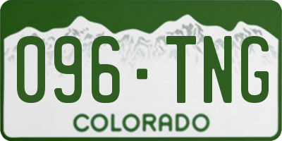 CO license plate 096TNG