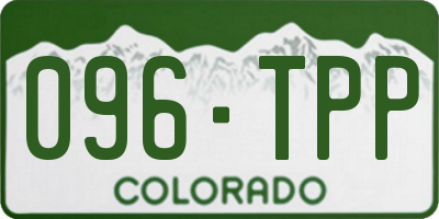 CO license plate 096TPP