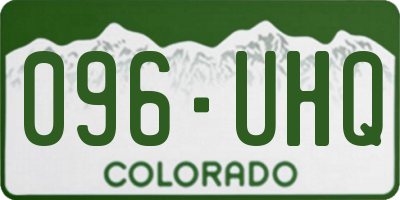 CO license plate 096UHQ