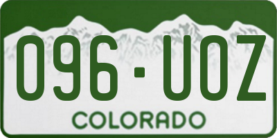 CO license plate 096UOZ