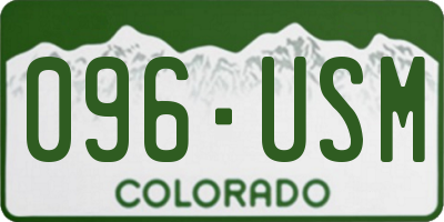 CO license plate 096USM