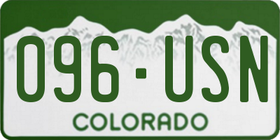 CO license plate 096USN