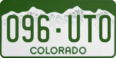 CO license plate 096UTO