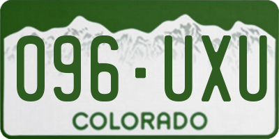 CO license plate 096UXU